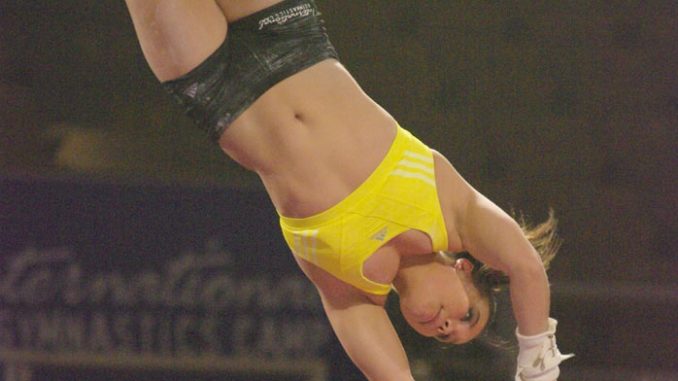 Jade Barbosa on bars at ESPN2's Pro Gymnastics Challenge in April, 2013